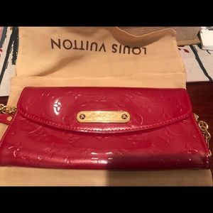 Louis Vuitton patent leather chain wallet